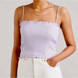 Levi’s Smocked Crop Top/Tube Top in Lavender Women’s XL